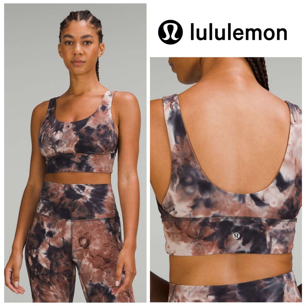 Lululemon Align Bra *C/D Cup Diamond Dye Seashell in Smoky Topaz Graphite Grey